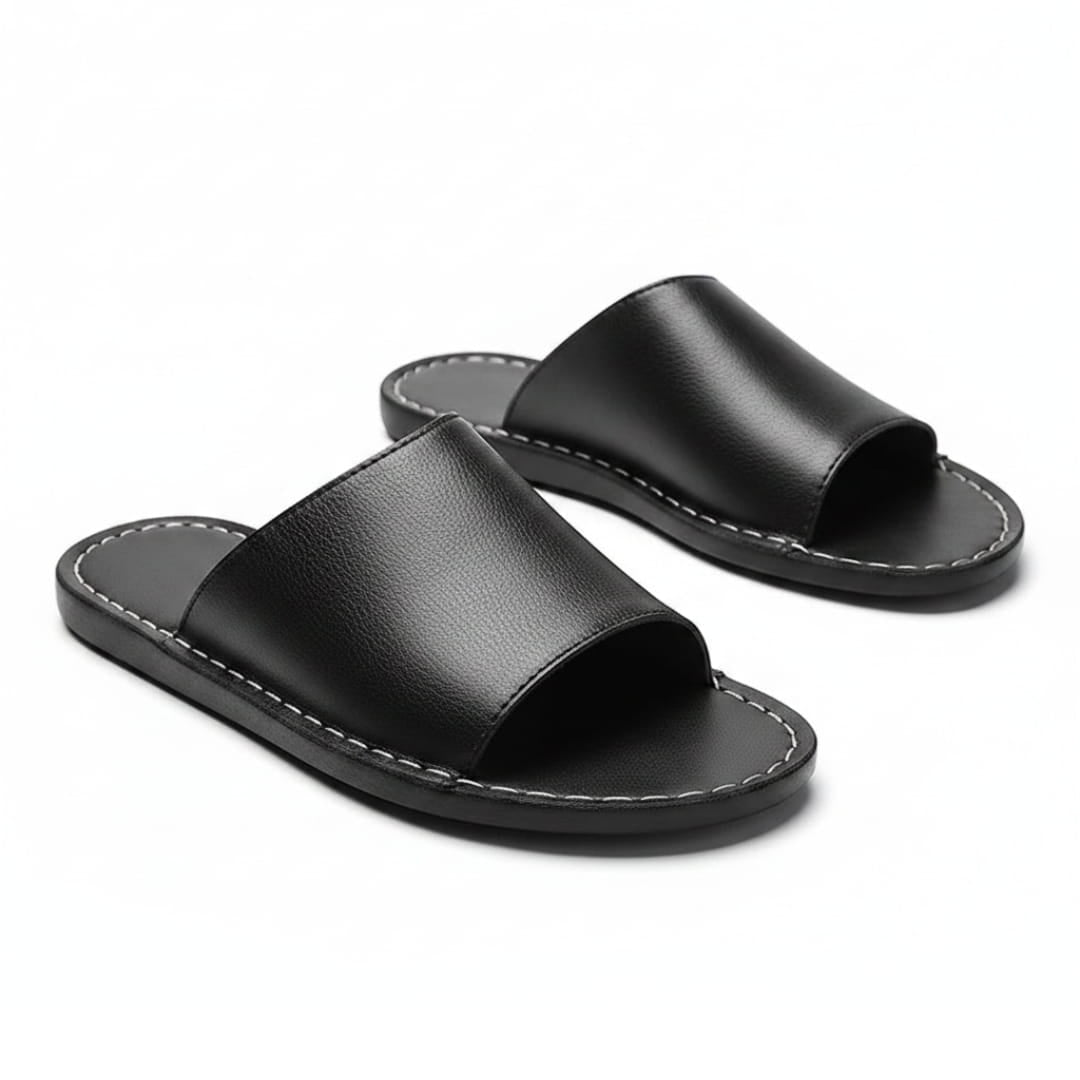 Elio Sandales Slide en Cuir Minimalistes – Mules de Printemps-Été Élégantes à Enfiler