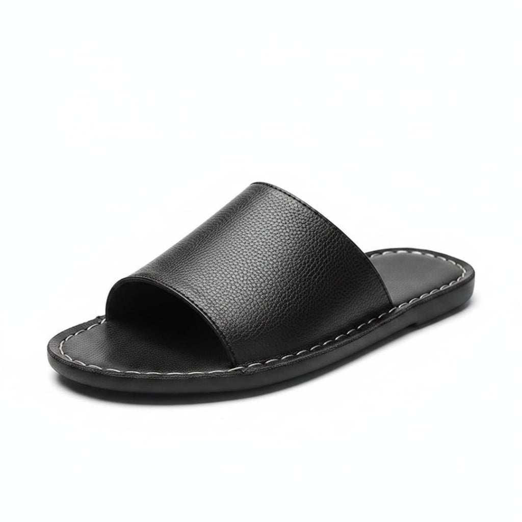 Elio Sandales Slide en Cuir Minimalistes – Mules de Printemps-Été Élégantes à Enfiler