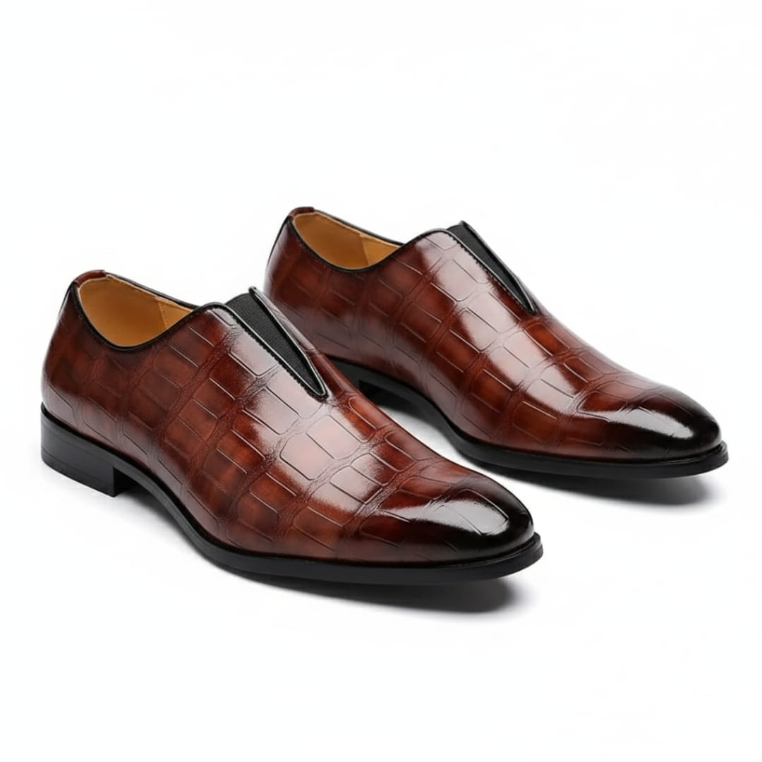 Sian Mocassins en Cuir Gaufré – Confort Durable Chaussures À Enfiler