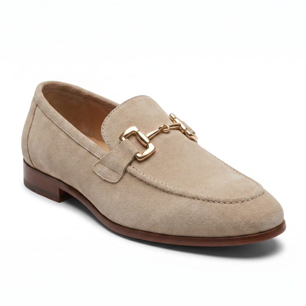 Pietro Mocassins en Daim Premium à Boucle – Souliers Habillés Élégants en Suède à Enfiler