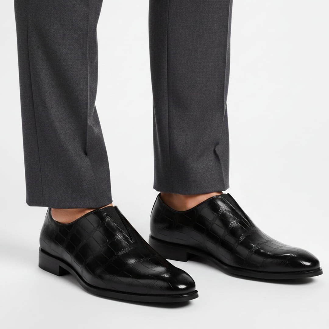 Sian Mocassins en Cuir Gaufré – Confort Durable Chaussures À Enfiler