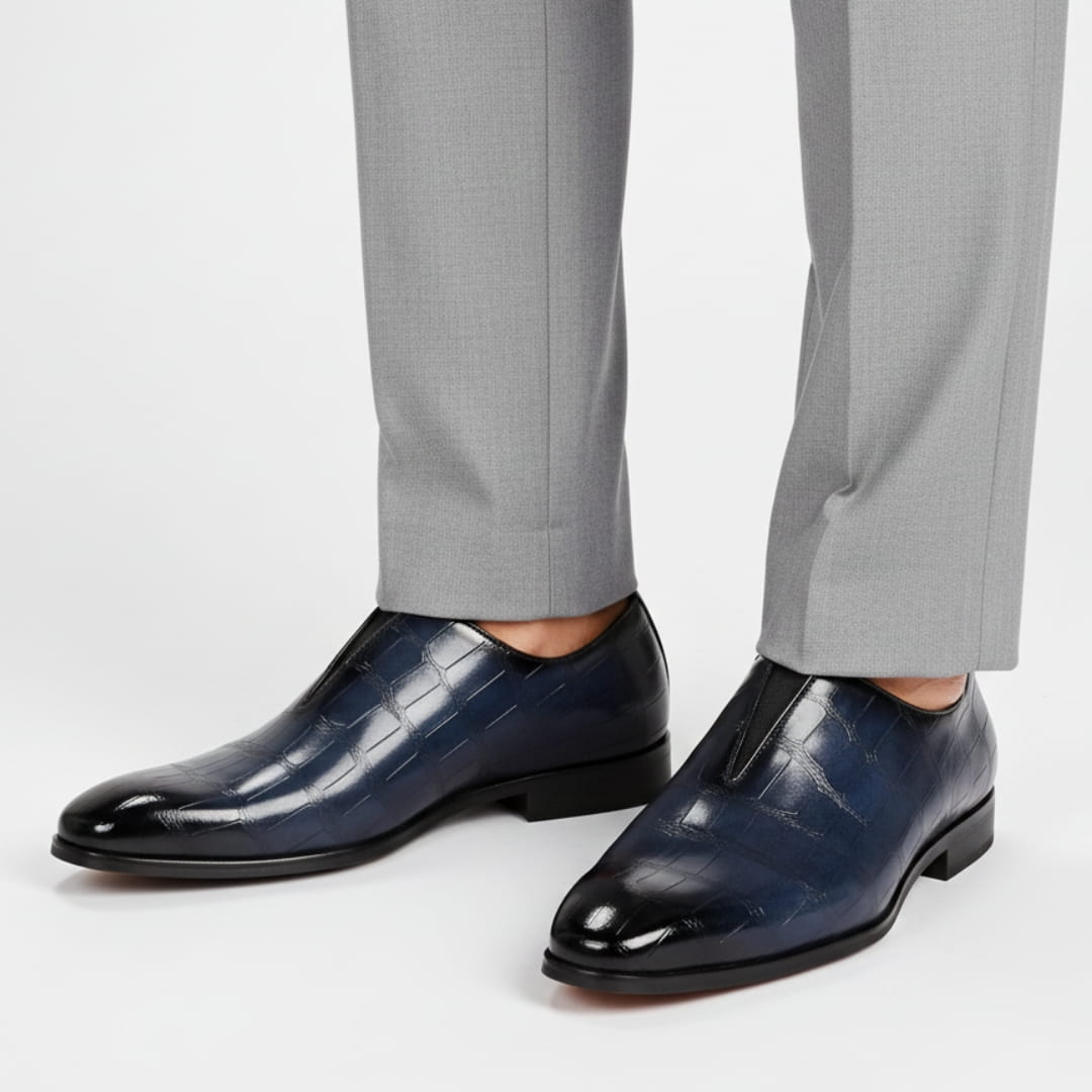 Sian Mocassins en Cuir Gaufré – Confort Durable Chaussures À Enfiler