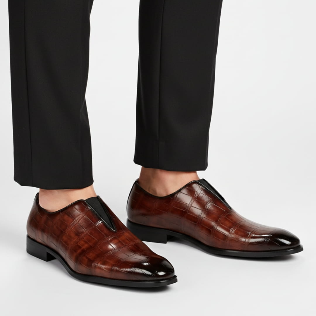 Sian Mocassins en Cuir Gaufré – Confort Durable Chaussures À Enfiler