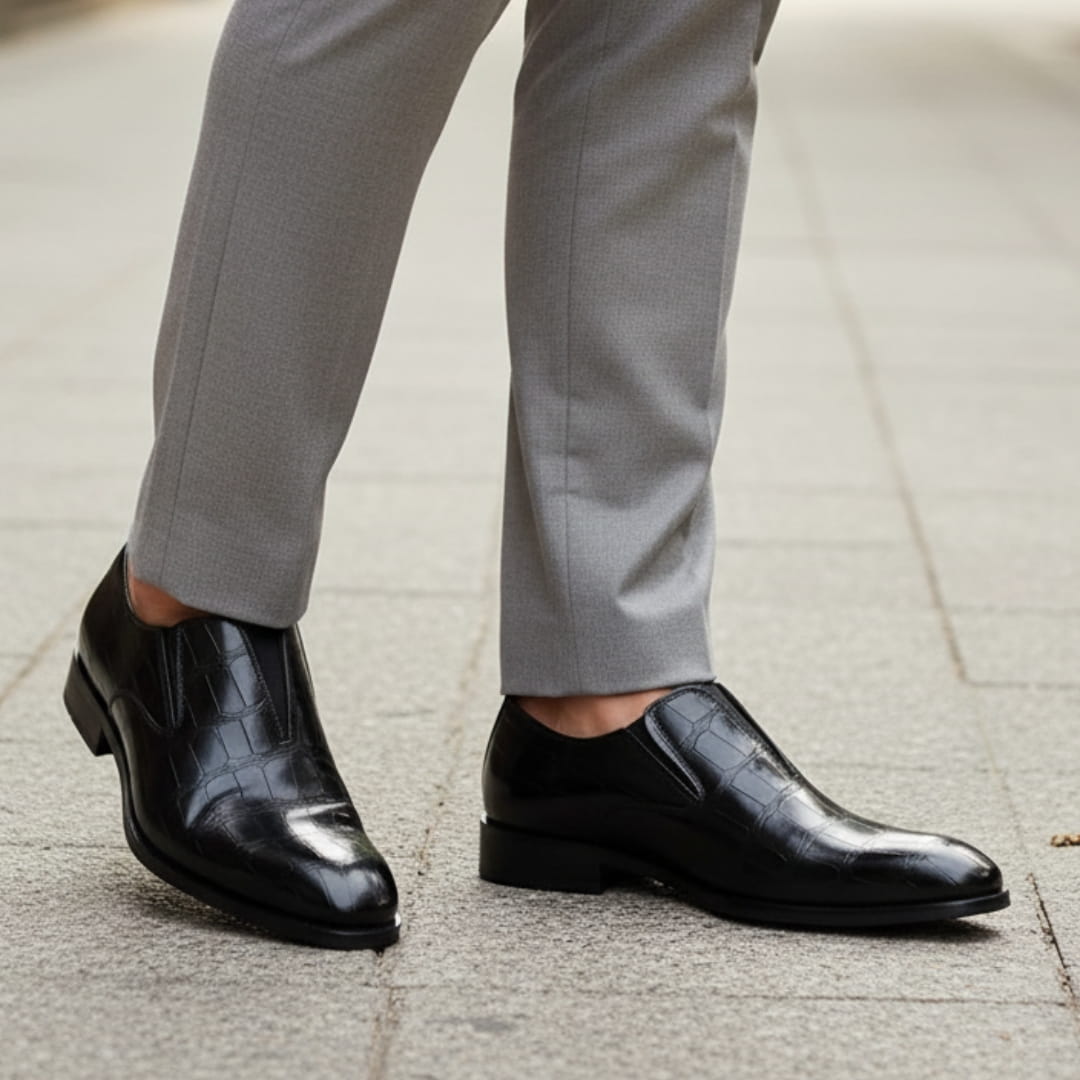 Sian Mocassins en Cuir Gaufré – Confort Durable Chaussures À Enfiler