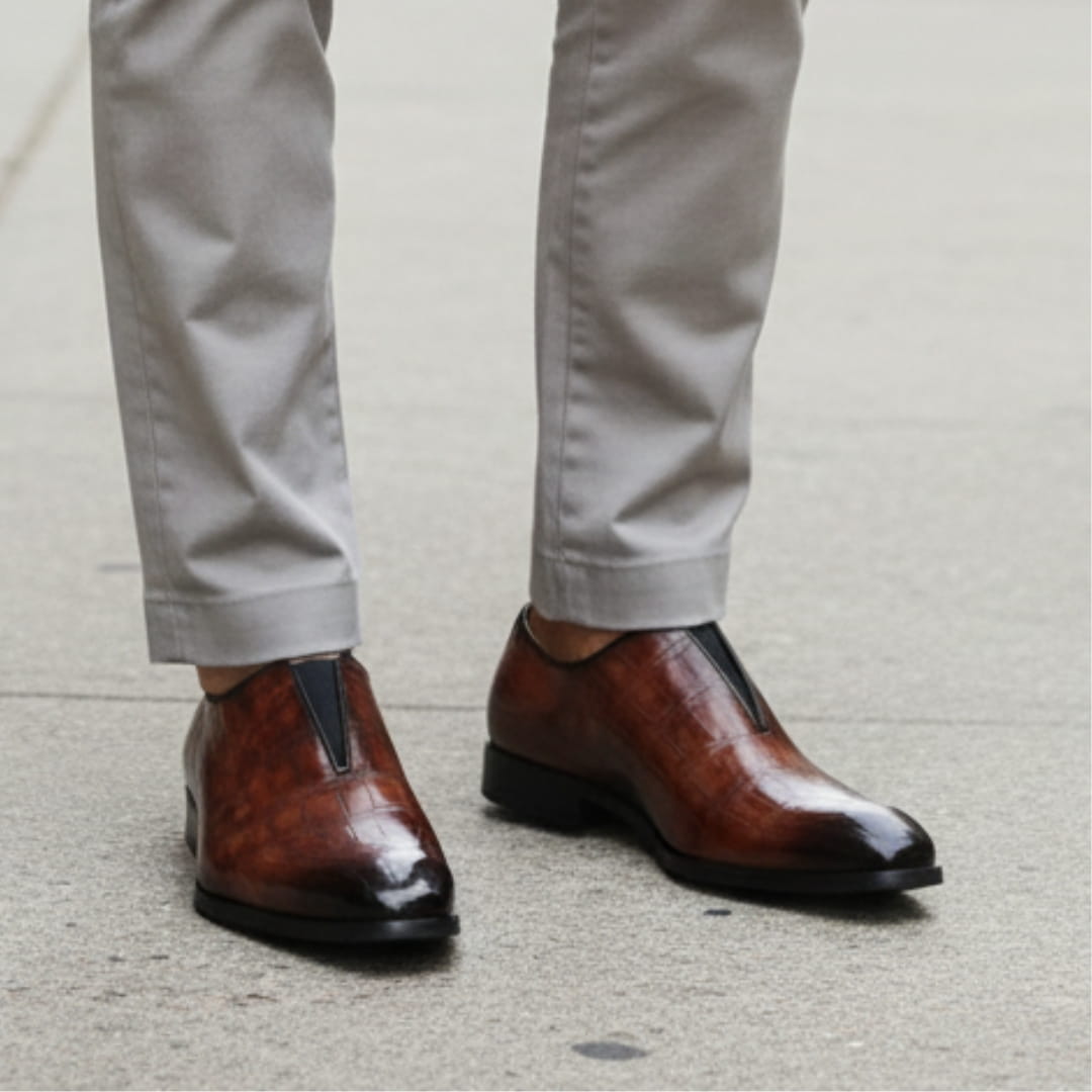 Sian Mocassins en Cuir Gaufré – Confort Durable Chaussures À Enfiler