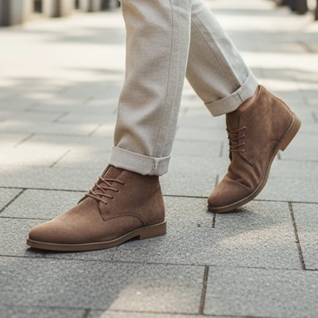 Olivier Bottes Chelsea Lace-Up en Daim Bottines Confort Durabilité
