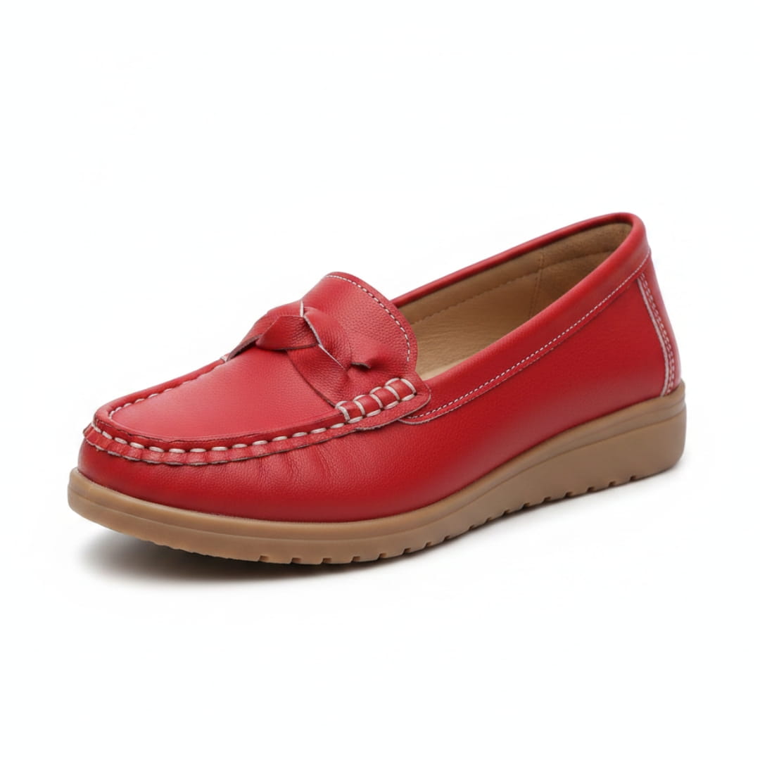 Aurélie Mocassins en Cuir Souple Ergonomiques – Chaussures Confort Marche Quotidienne