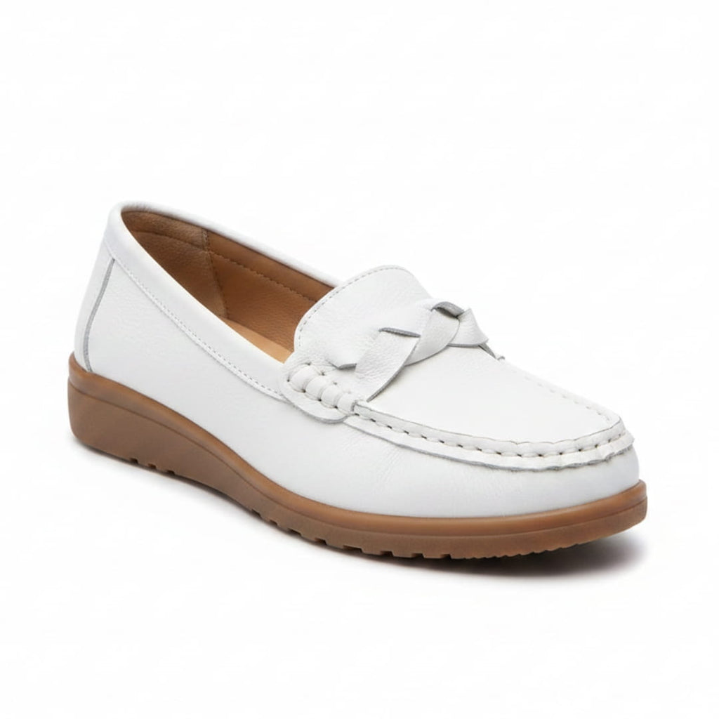 Aurélie Mocassins en Cuir Souple Ergonomiques – Chaussures Confort Marche Quotidienne