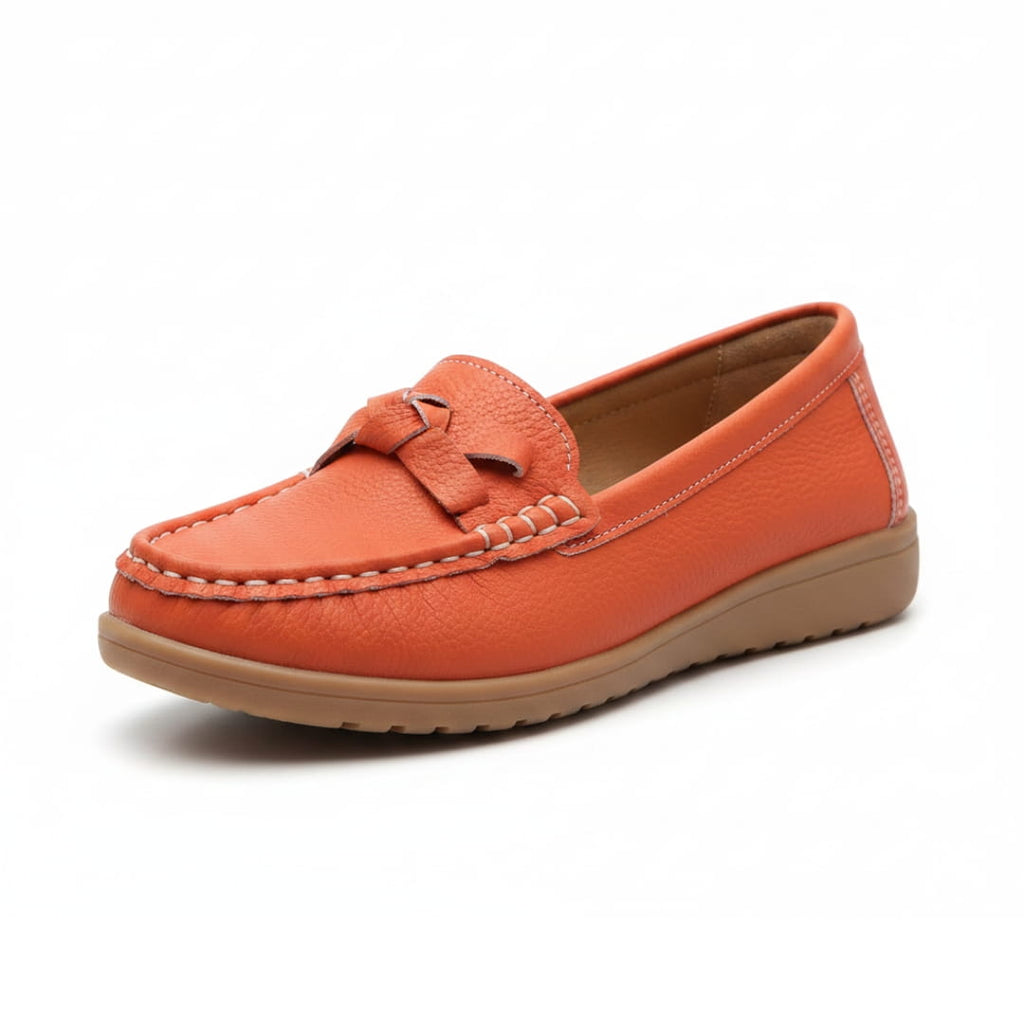 Aurélie Mocassins en Cuir Souple Ergonomiques – Chaussures Confort Marche Quotidienne