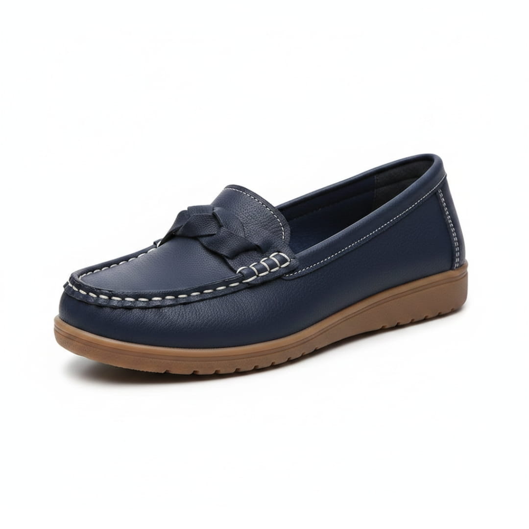 Aurélie Mocassins en Cuir Souple Ergonomiques – Chaussures Confort Marche Quotidienne