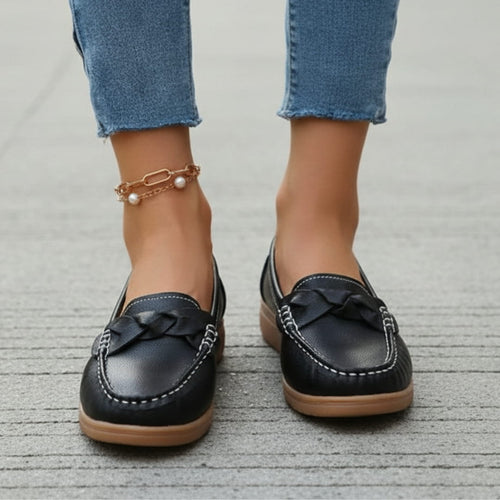Aurélie Mocassins en Cuir Souple Ergonomiques – Chaussures Confort Marche Quotidienne