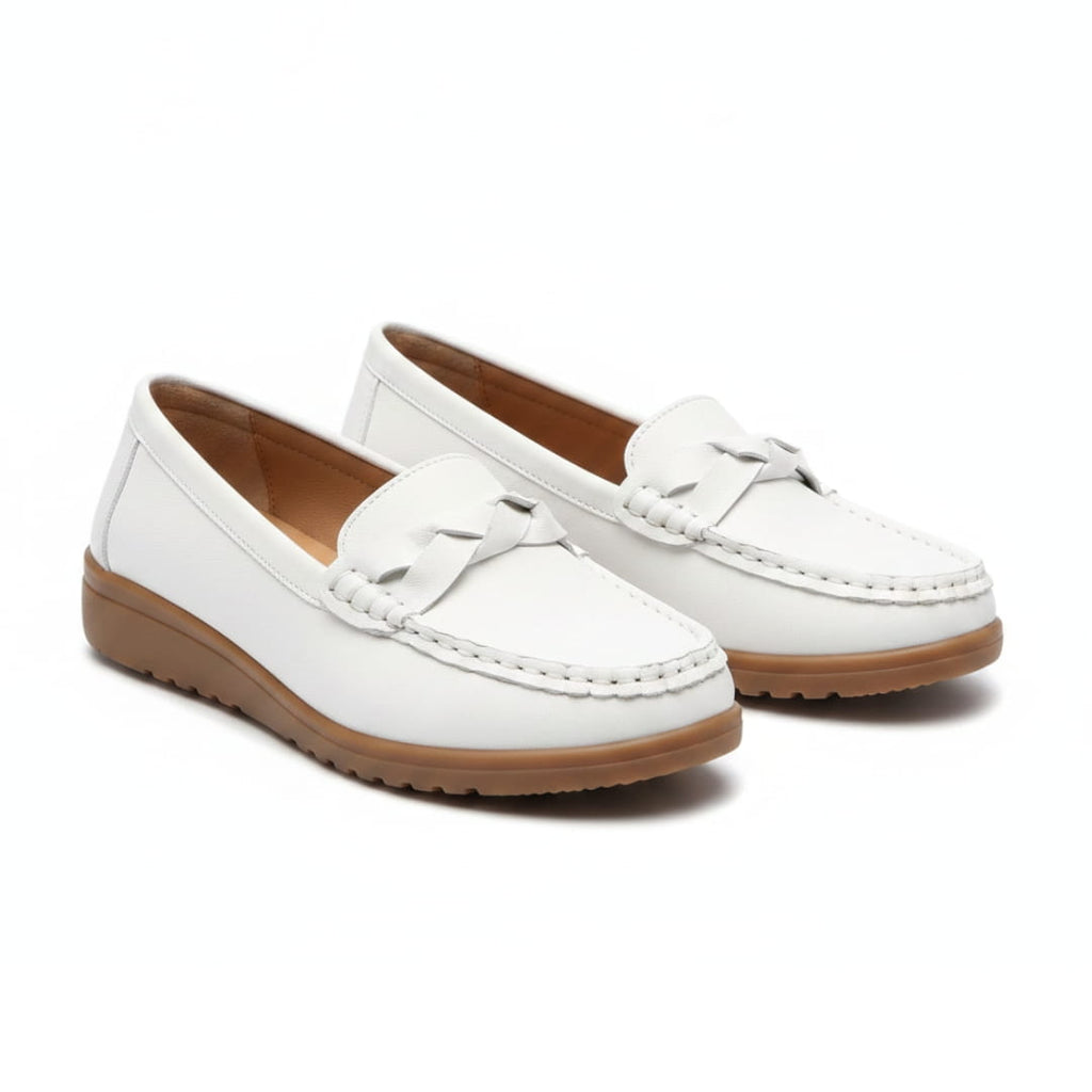 Aurélie Mocassins en Cuir Souple Ergonomiques – Chaussures Confort Marche Quotidienne
