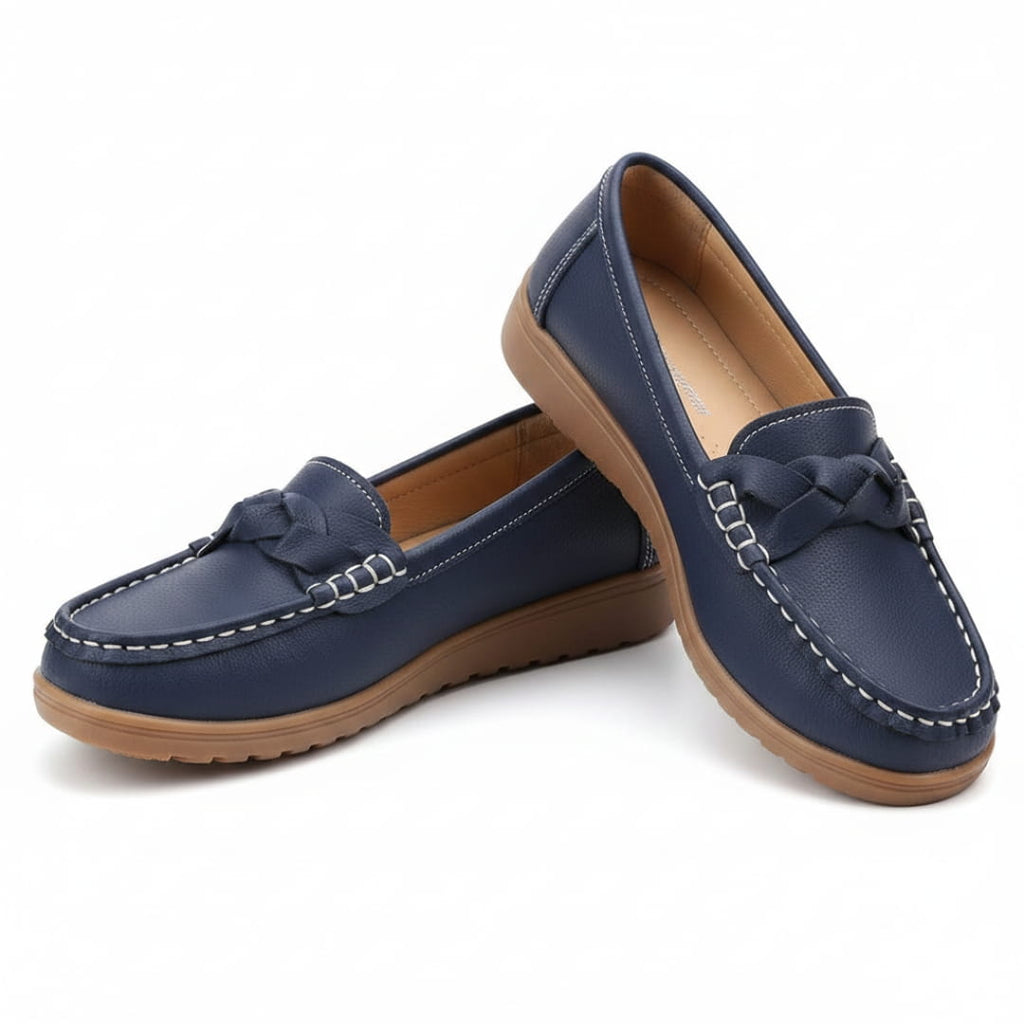 Aurélie Mocassins en Cuir Souple Ergonomiques – Chaussures Confort Marche Quotidienne