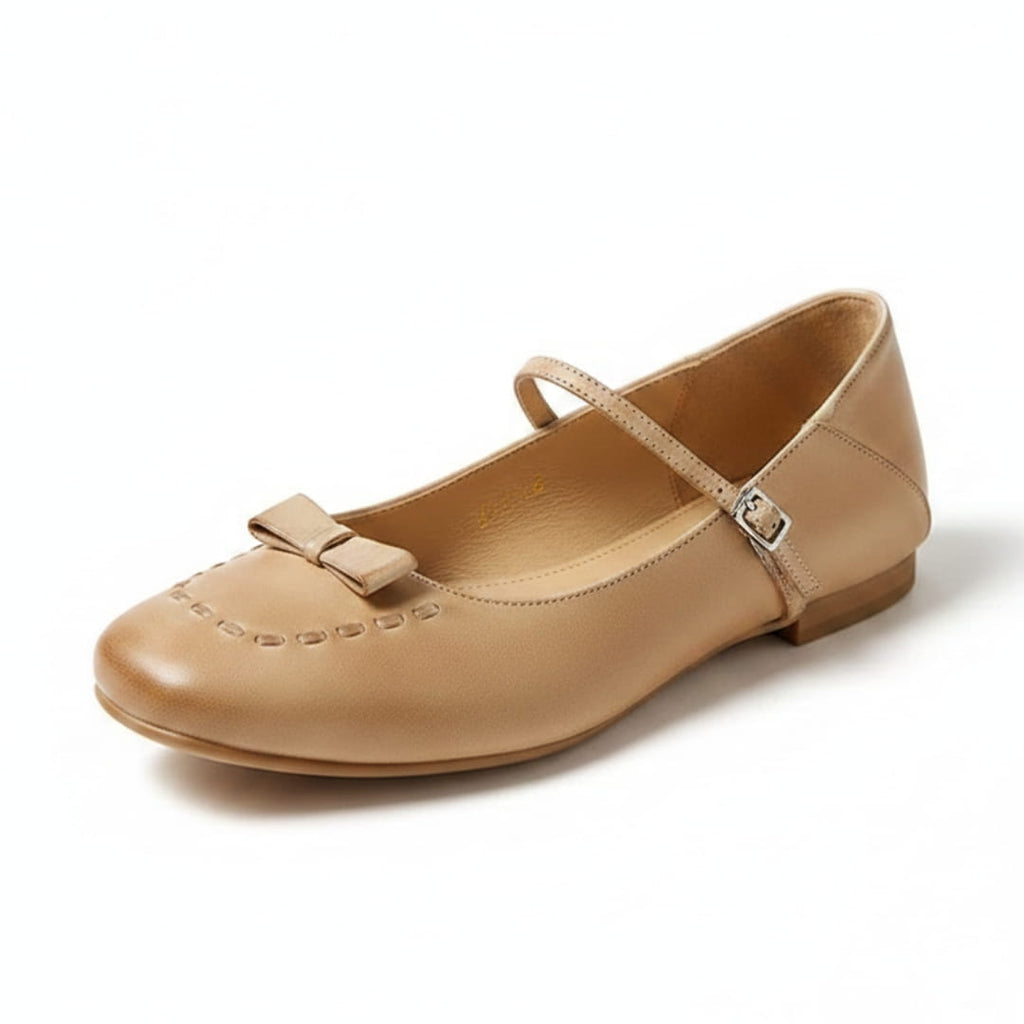 Amélie Chaussures en Cuir Mary-Jane Ballerines Bout Carré Confort Élégant