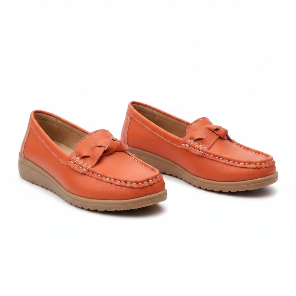 Aurélie Mocassins en Cuir Souple Ergonomiques – Chaussures Confort Marche Quotidienne
