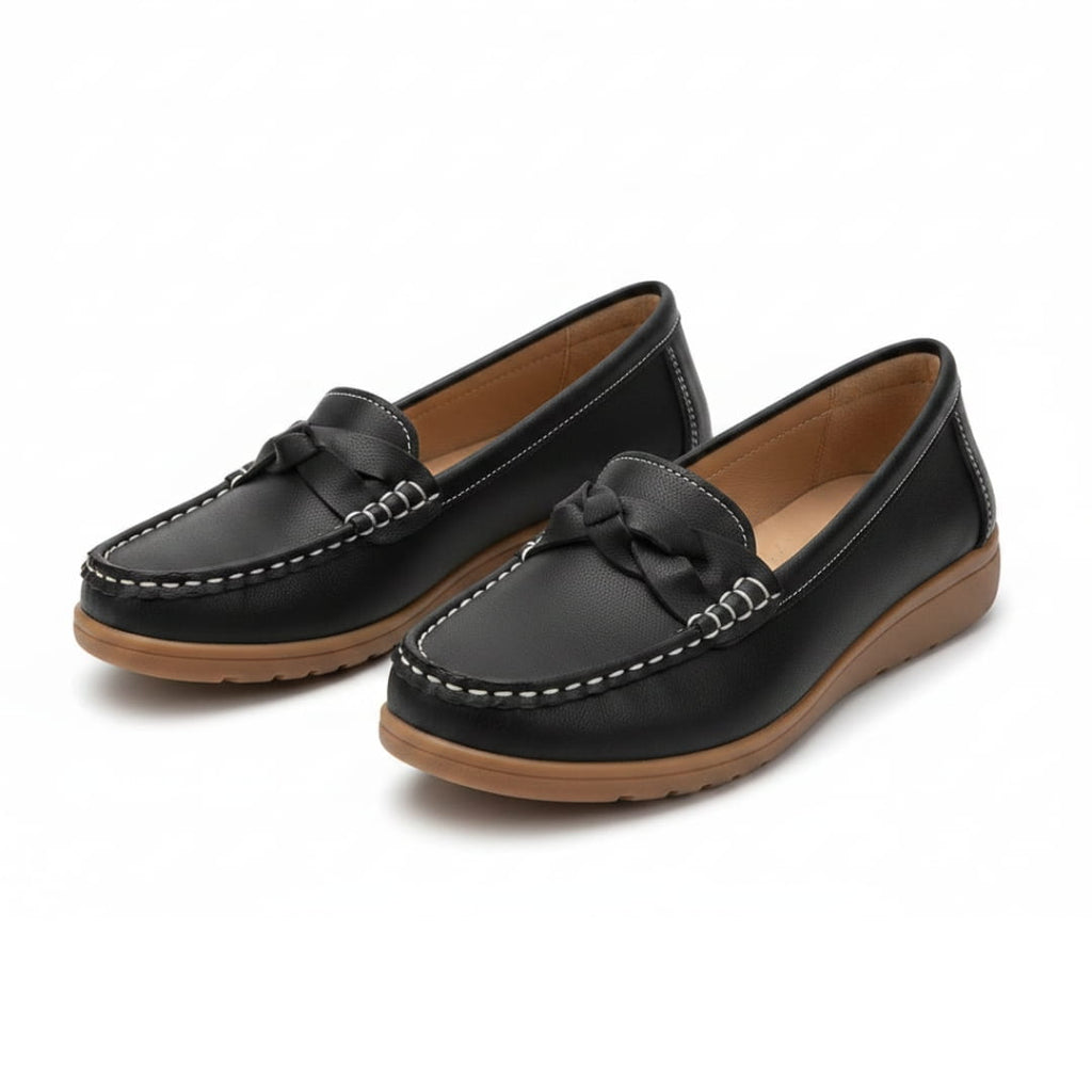 Aurélie Mocassins en Cuir Souple Ergonomiques – Chaussures Confort Marche Quotidienne