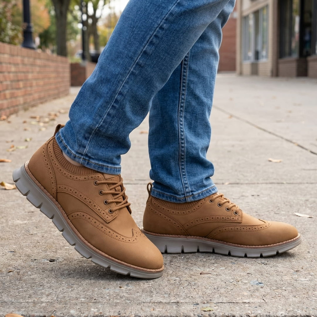 Louis Baskets en Daim Premium – Style Brogue Casual Chic et Respirant