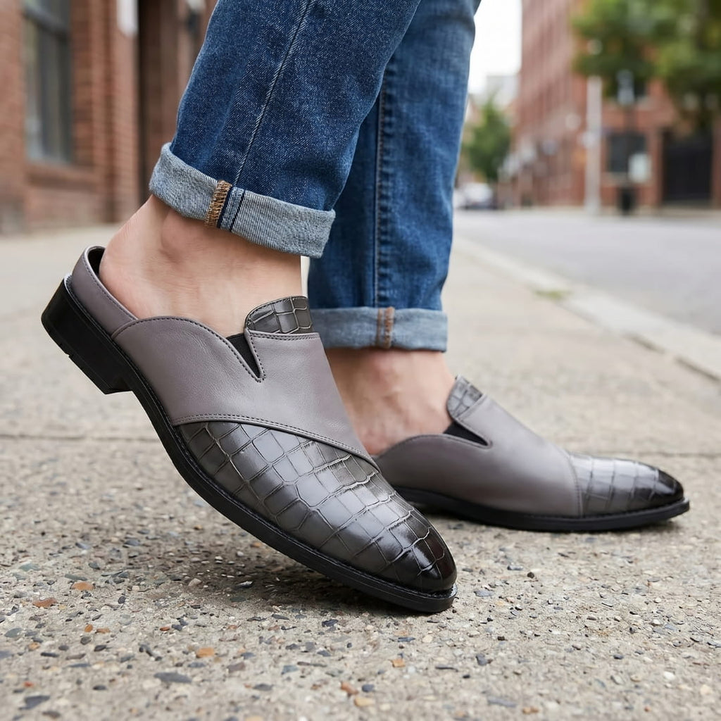 Sandro Mocassins Mules en Cuir – Style Chic Formel Chaussures À Enfiler
