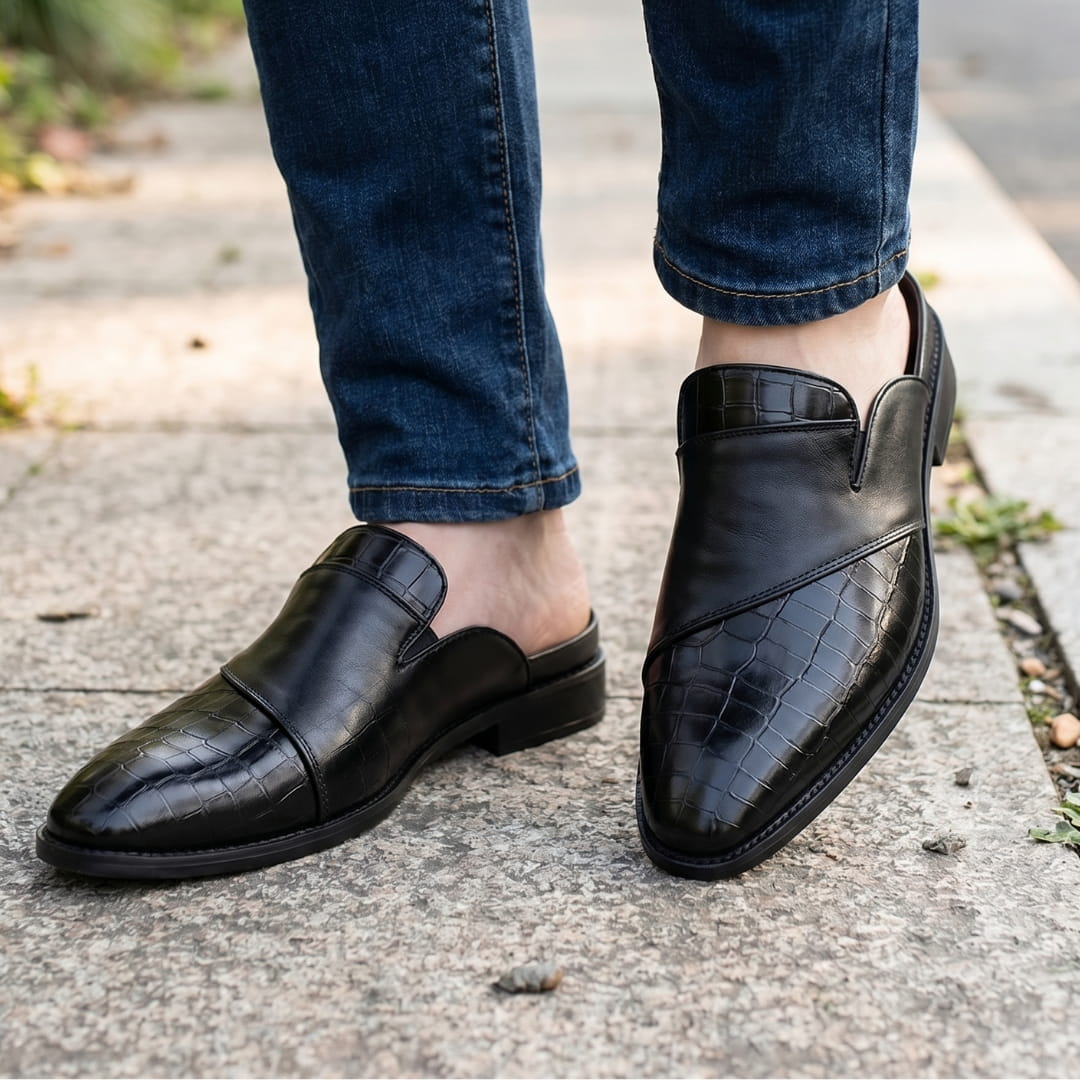 Sandro Mocassins Mules en Cuir – Style Chic Formel Chaussures À Enfiler