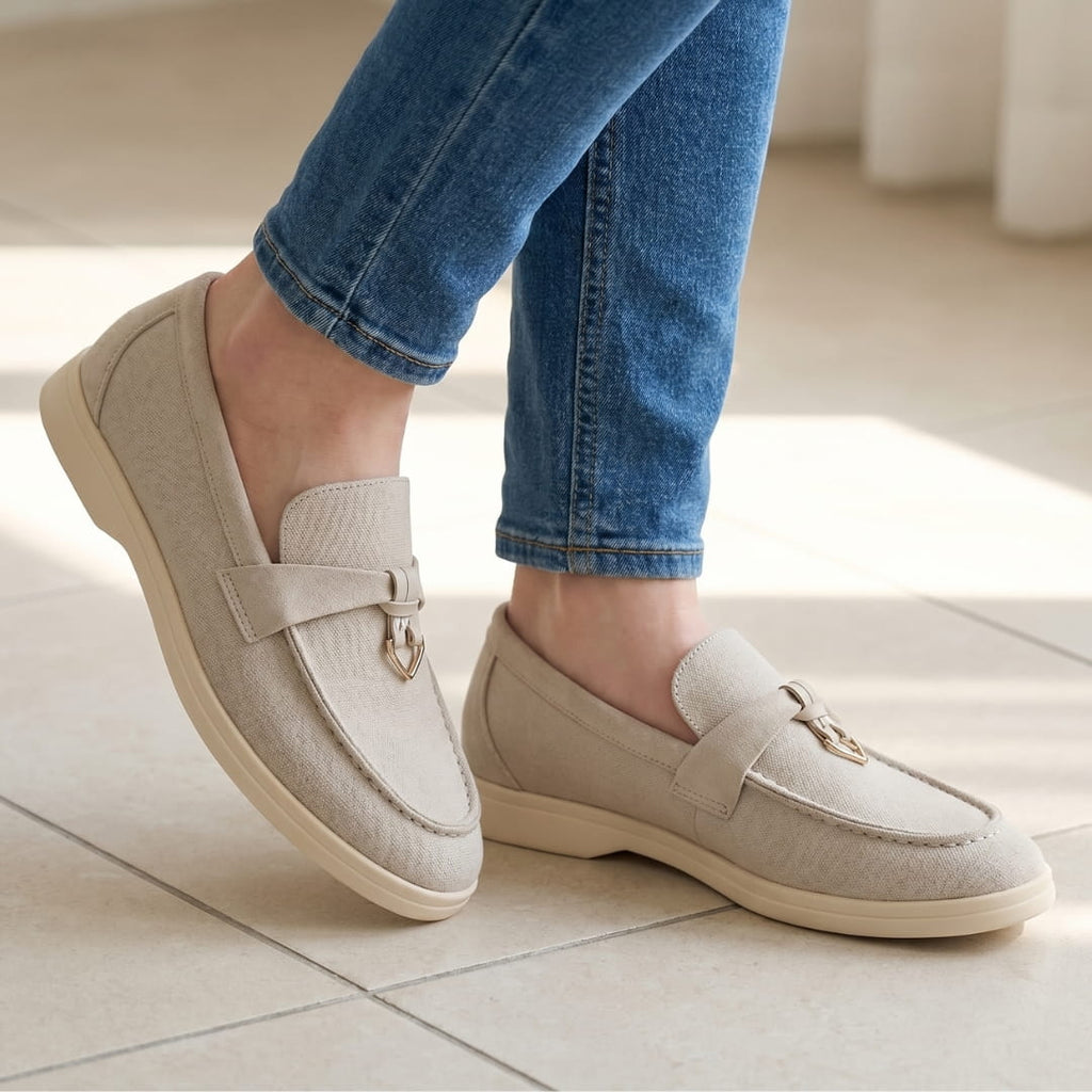 Christine Mocassins en Daim – Silhouette Élégante Chaussures À Enfiler Casual