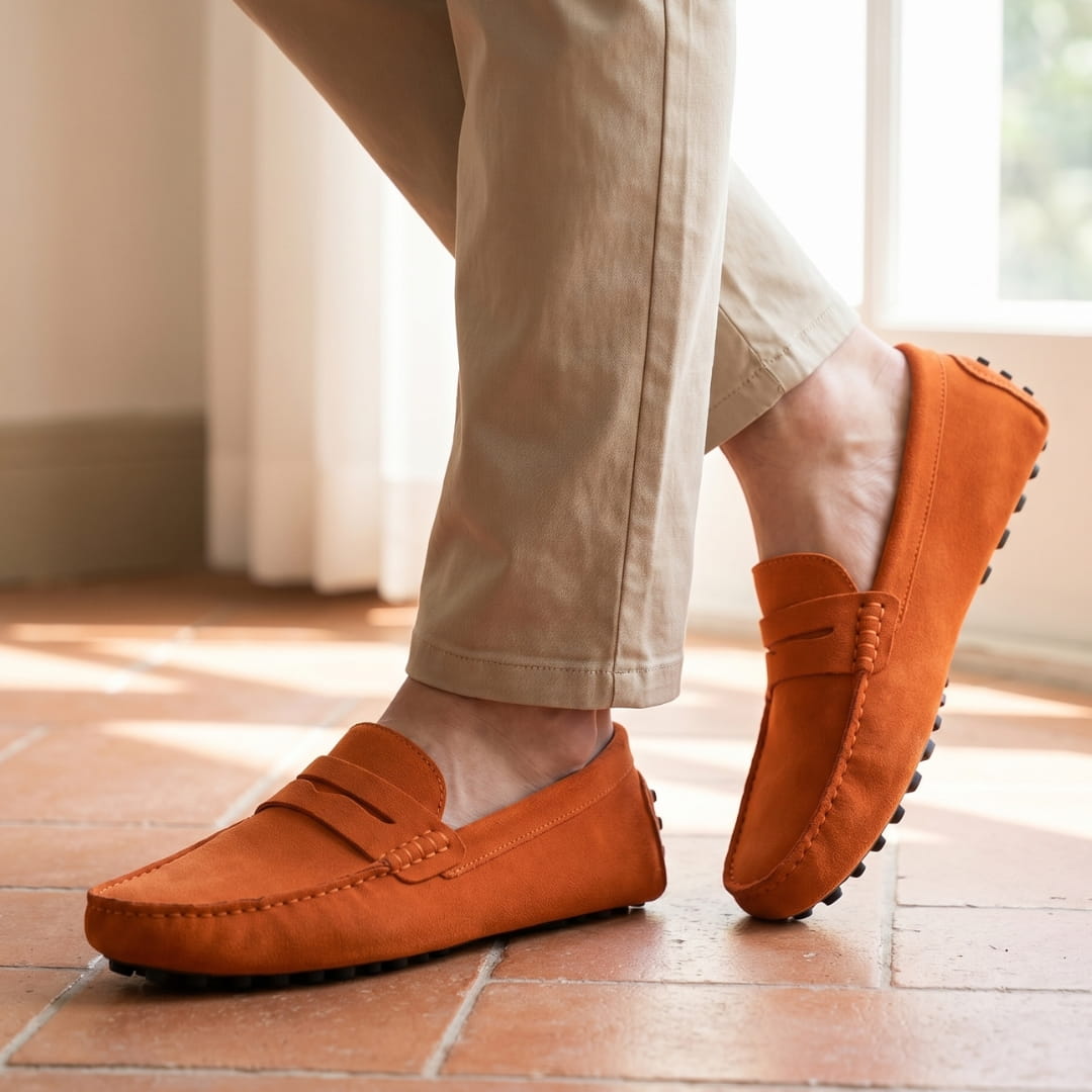 Mathieu Mocassins en Daim – Confort & Stabilité Chaussures À Enfiler Casual