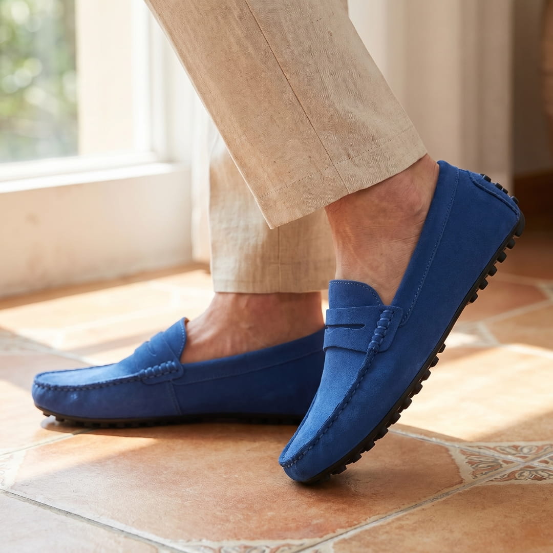 Mathieu Mocassins en Daim – Confort & Stabilité Chaussures À Enfiler Casual