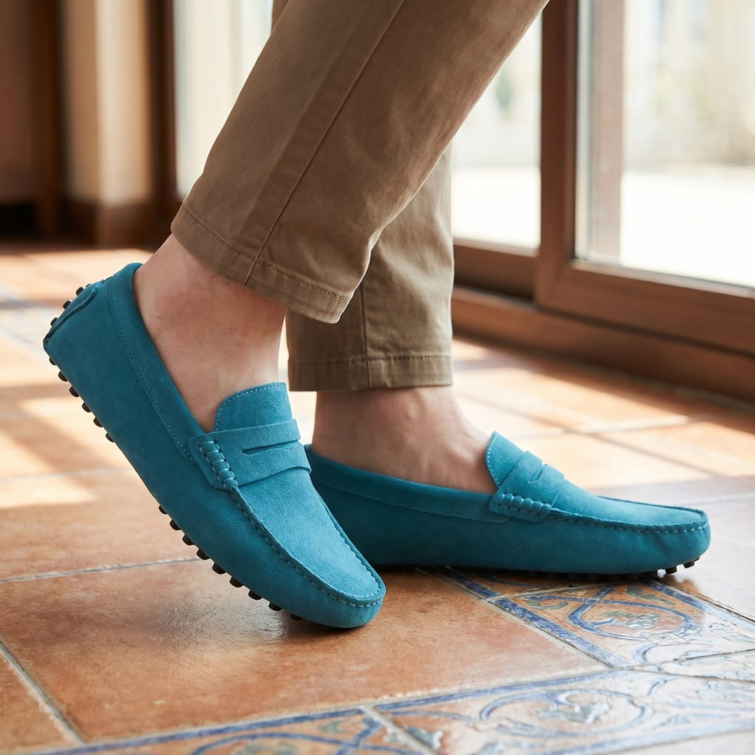 Mathieu Mocassins en Daim – Confort & Stabilité Chaussures À Enfiler Casual