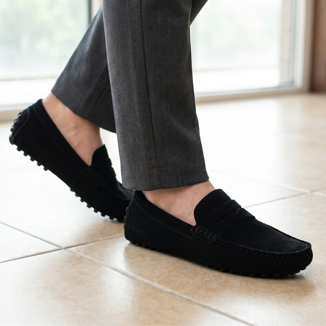Mathieu Mocassins en Daim – Confort & Stabilité Chaussures À Enfiler Casual