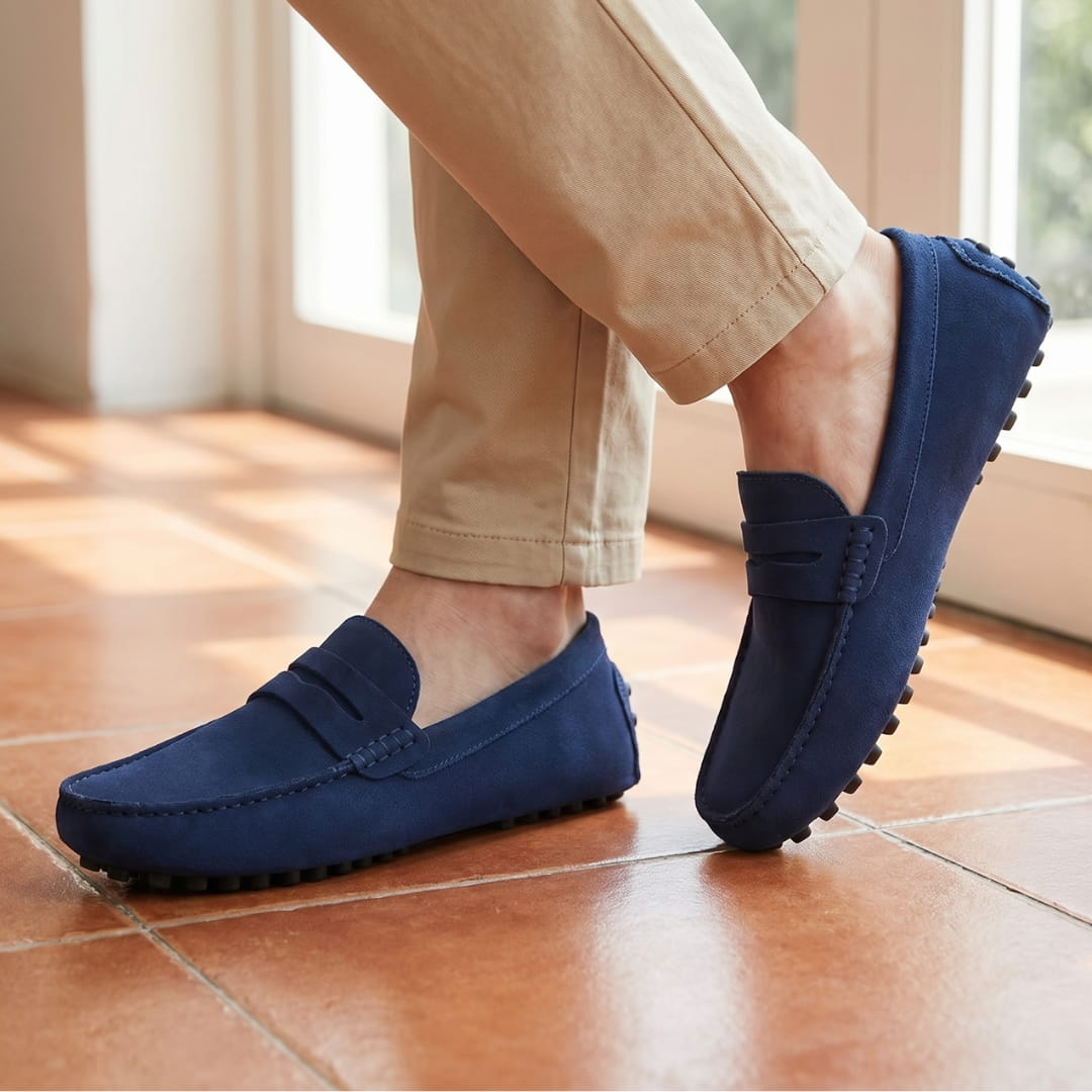Mathieu Mocassins en Daim – Confort & Stabilité Chaussures À Enfiler Casual