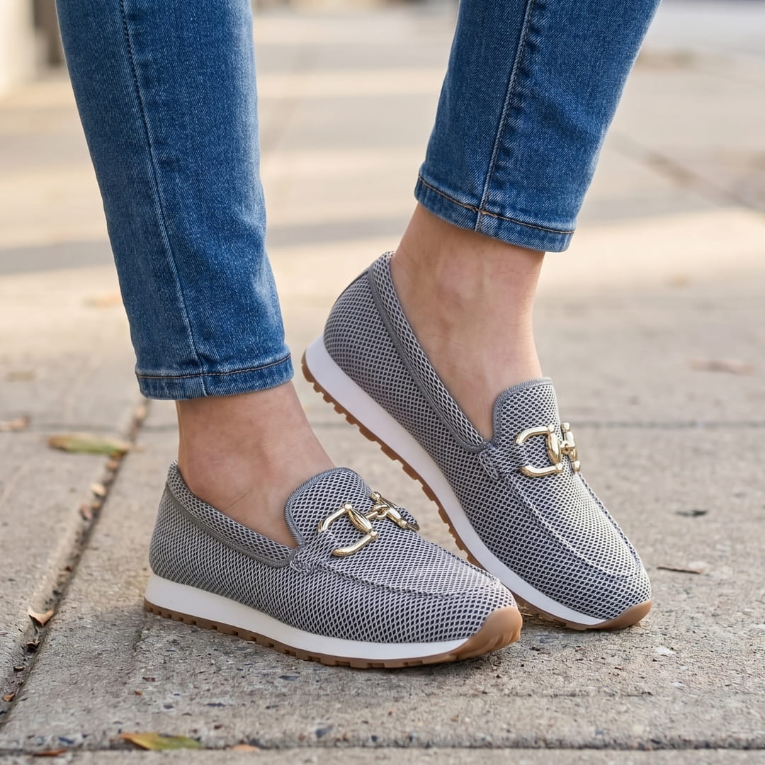 Béatrice Mocassins Souples – Confort Respirant À Boucle Métallique Casual