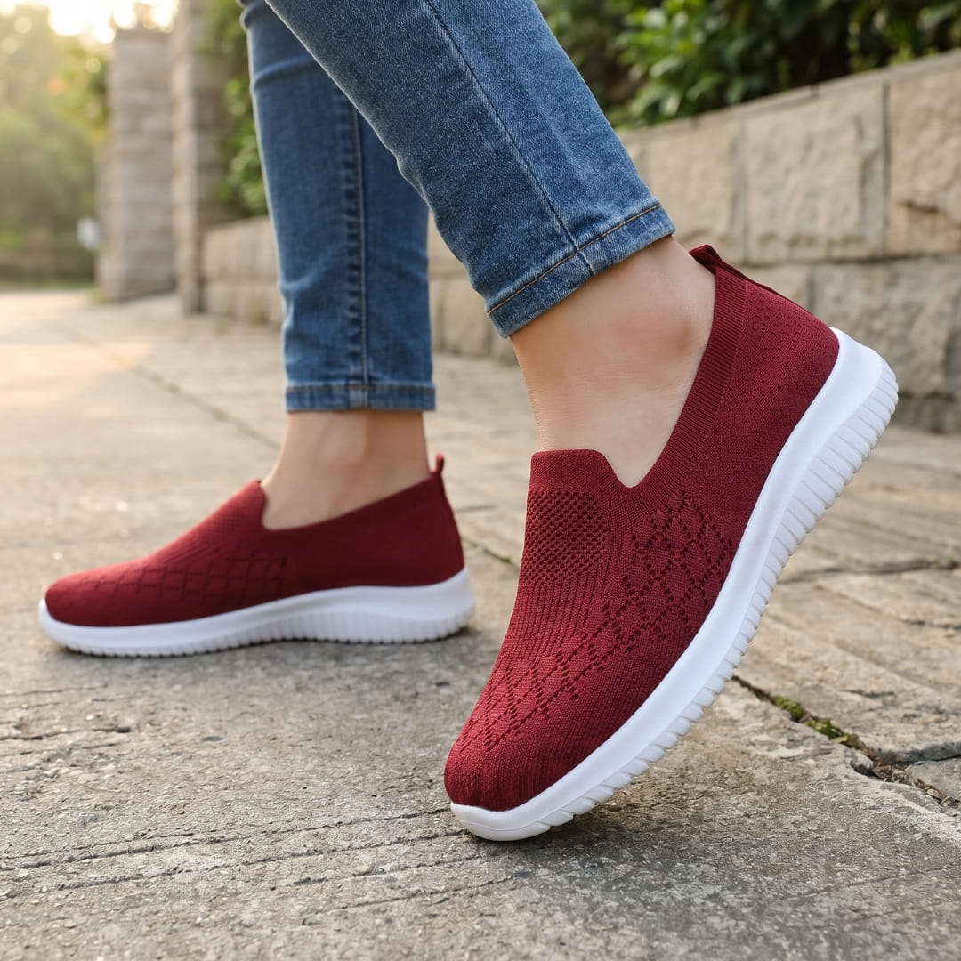 Bella Baskets de Marche Légères – Maille Respirante À Enfiler Casual Confort