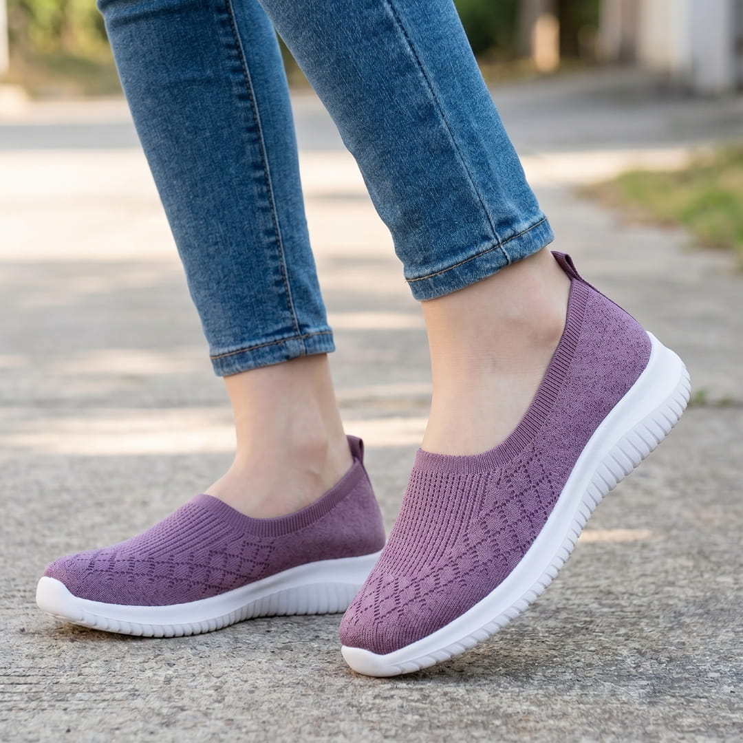 Bella Baskets de Marche Légères – Maille Respirante À Enfiler Casual Confort