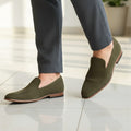 Antonio Mocassins en Daim – Style Habillé Chic Chaussures À Enfiler Confort