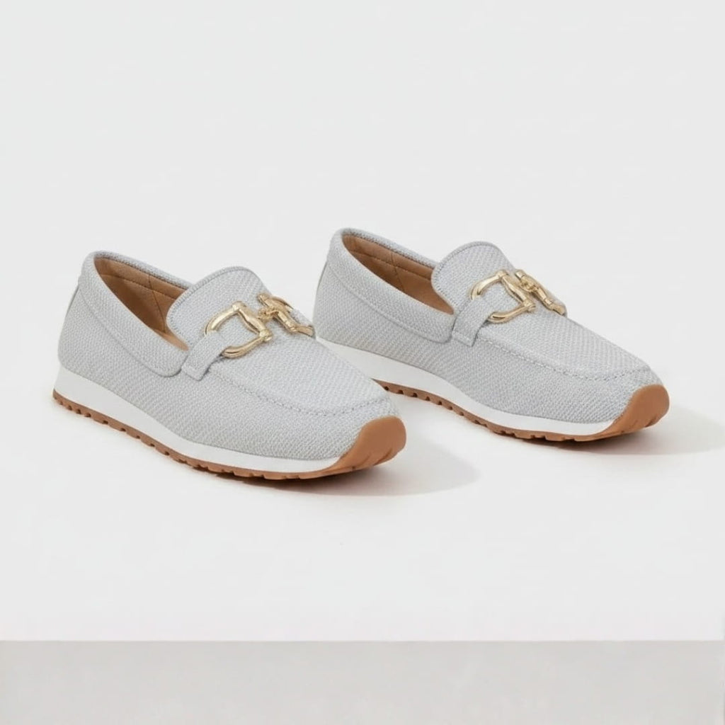 Béatrice Mocassins Souples – Confort Respirant À Boucle Métallique Casual
