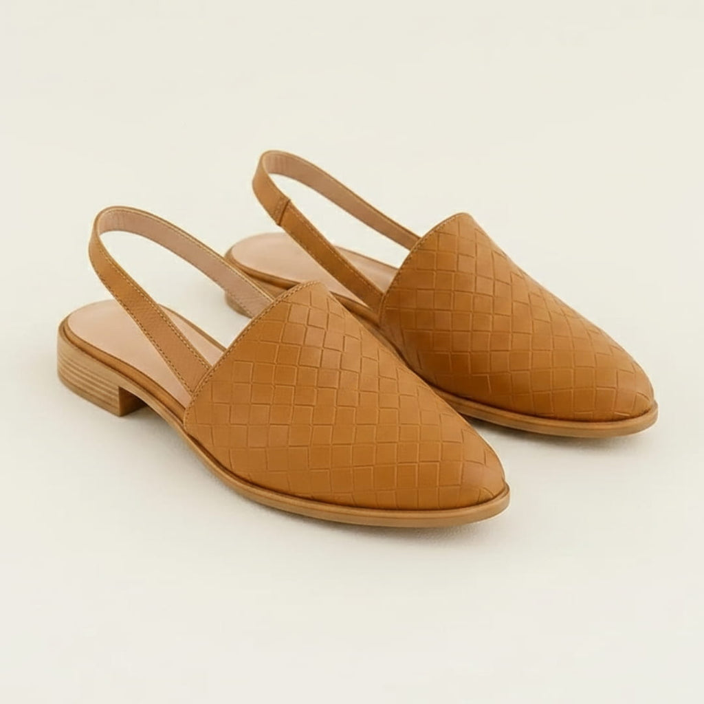 Chiara Ballerines Slingback Tressées – Semelle Confort Légère Chaussures Casual
