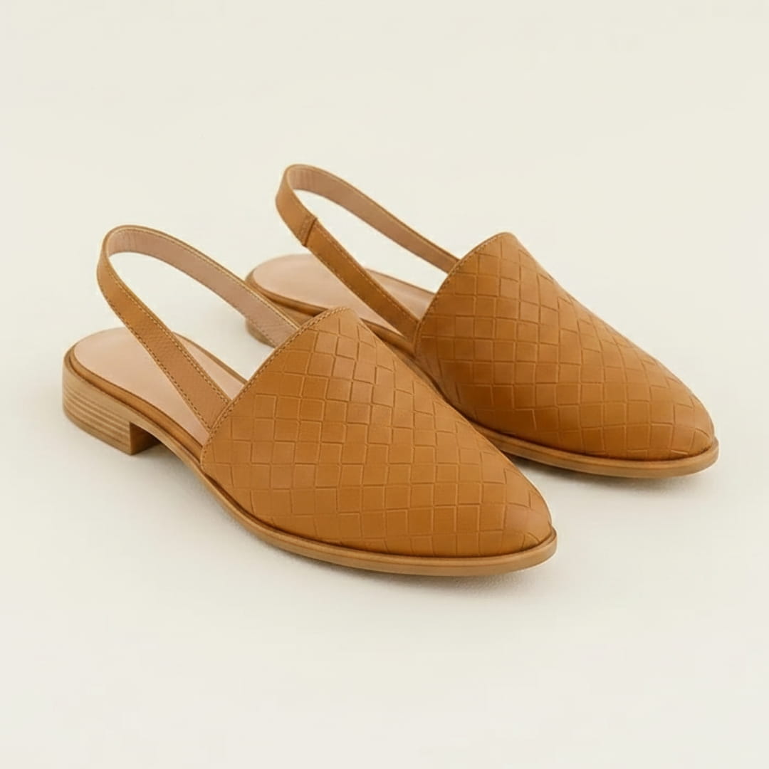 Chiara Ballerines Slingback Tressées – Semelle Confort Légère Chaussures Casual