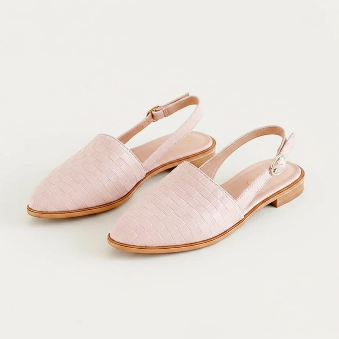 Chiara Ballerines Slingback Tressées – Semelle Confort Légère Chaussures Casual