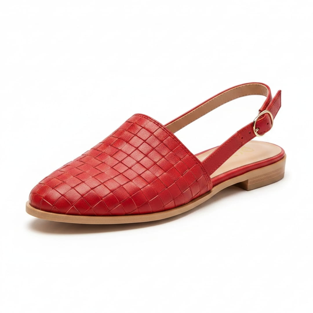 Chiara Ballerines Slingback Tressées – Semelle Confort Légère Chaussures Casual