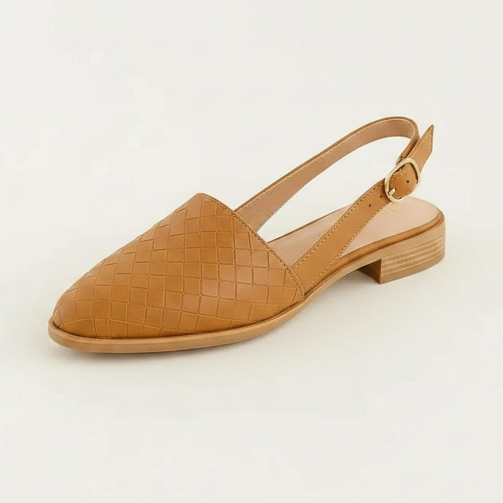 Chiara Ballerines Slingback Tressées – Semelle Confort Légère Chaussures Casual