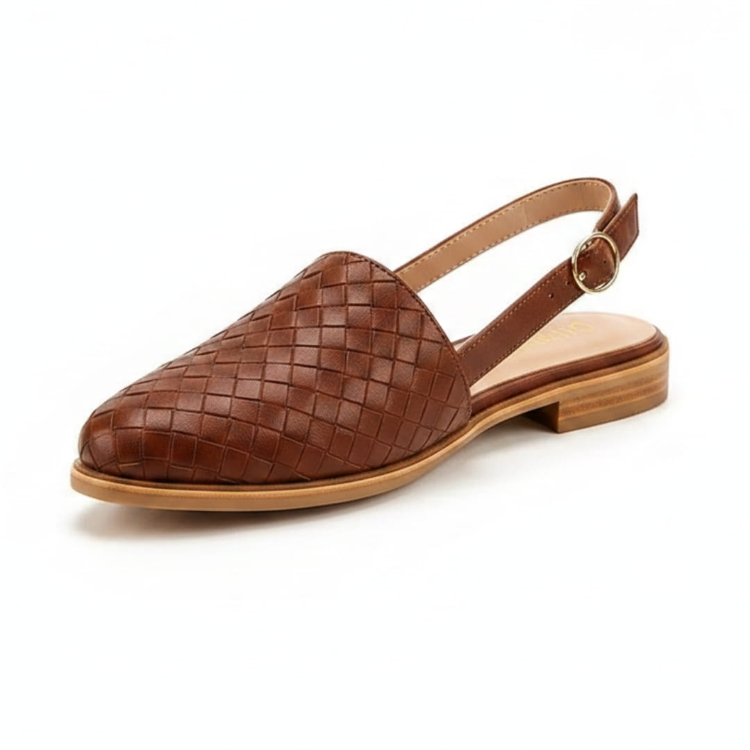 Chiara Ballerines Slingback Tressées – Semelle Confort Légère Chaussures Casual