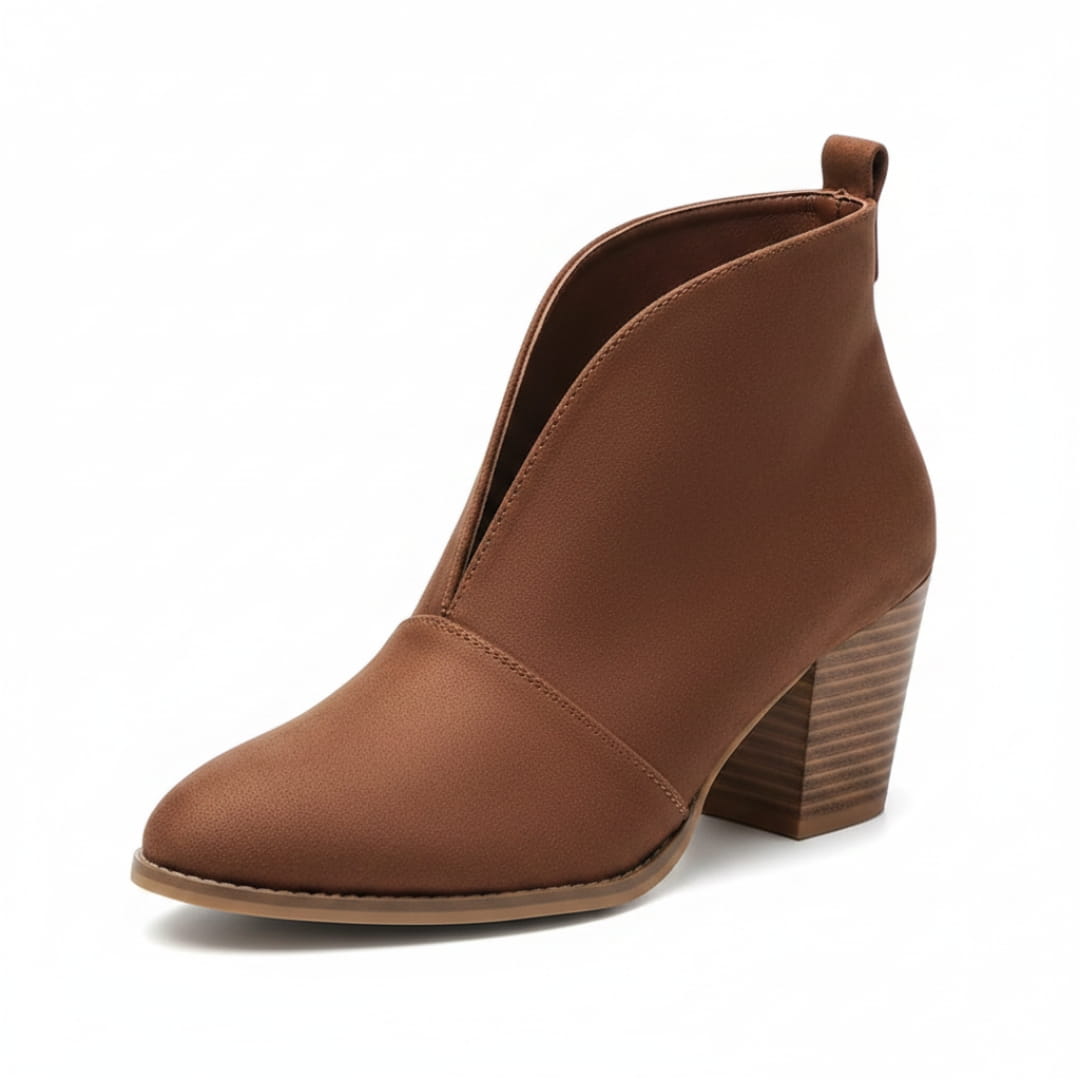Lucia Bottines Cheville – Talon Bloc Stable Silhouette Bout Amande Chaussures Quotidiennes