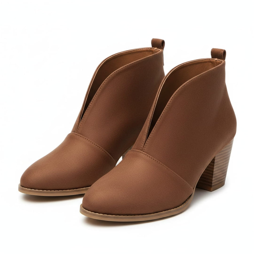 Lucia Bottines Cheville – Talon Bloc Stable Silhouette Bout Amande Chaussures Quotidiennes
