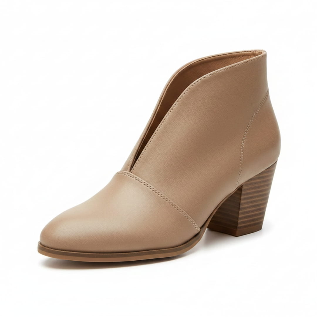 Lucia Bottines Cheville – Talon Bloc Stable Silhouette Bout Amande Chaussures Quotidiennes