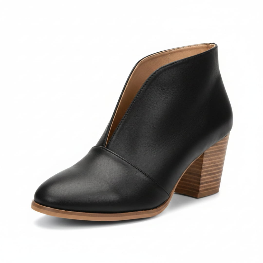 Lucia Bottines Cheville – Talon Bloc Stable Silhouette Bout Amande Chaussures Quotidiennes