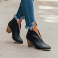 Lucia Bottines Cheville – Talon Bloc Stable Silhouette Bout Amande Chaussures Quotidiennes