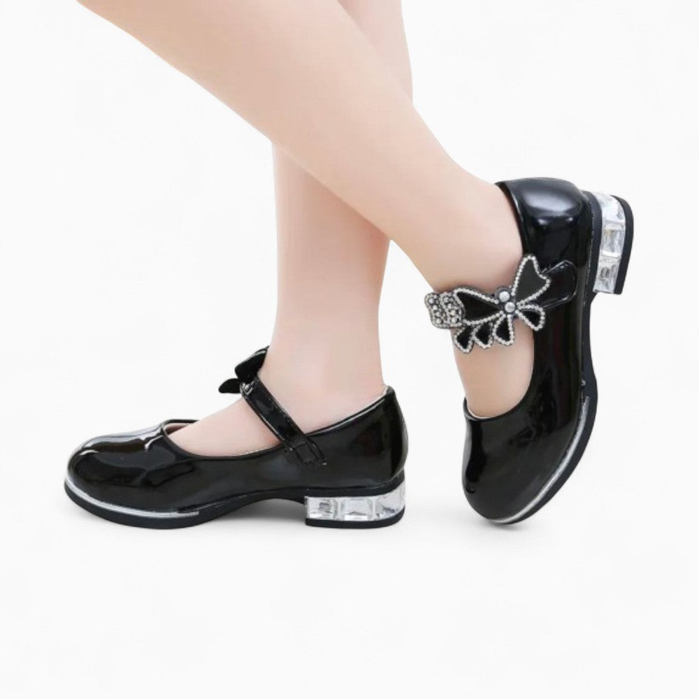 Mocassins Solides En Cuir Pour Fille