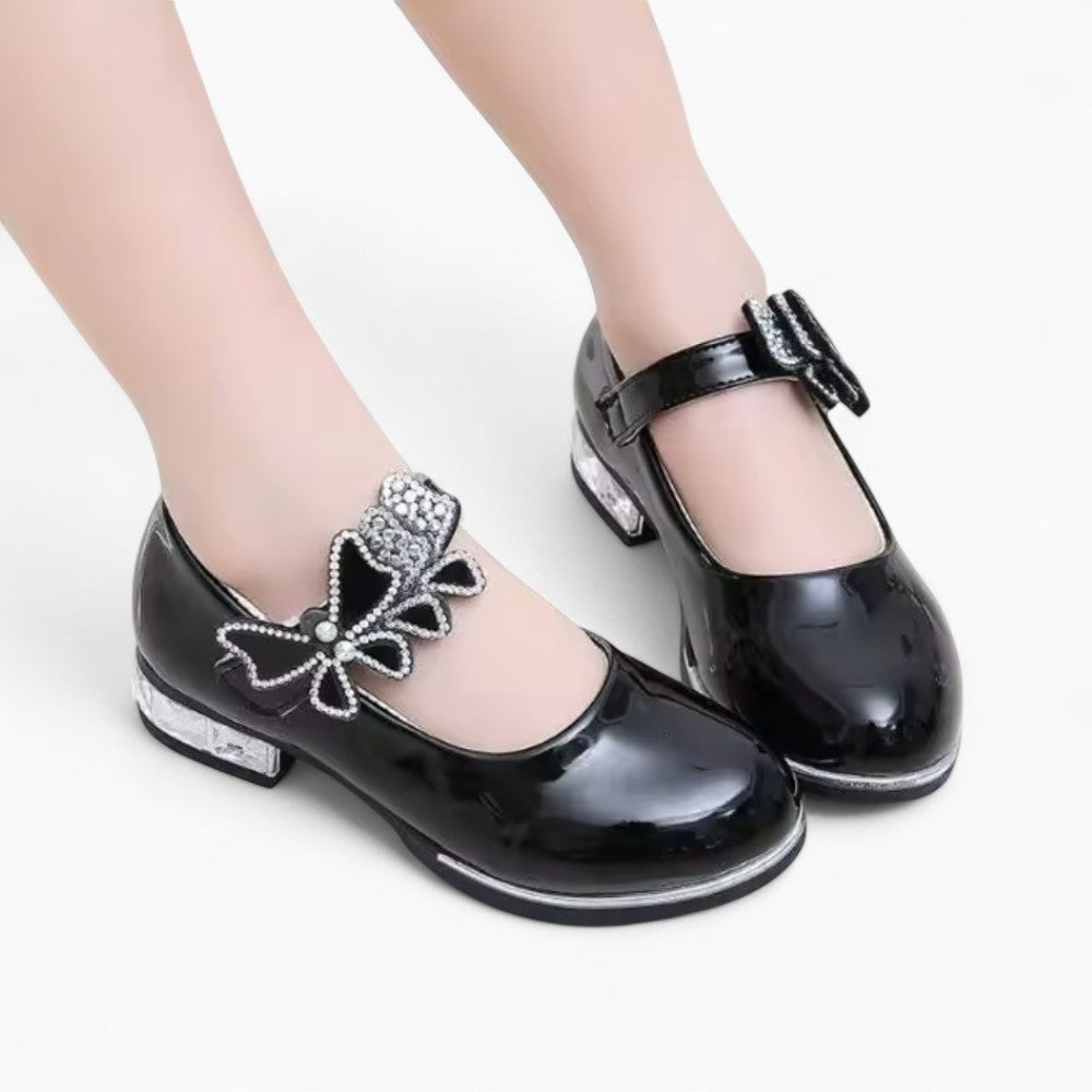 Mocassins Solides En Cuir Pour Fille