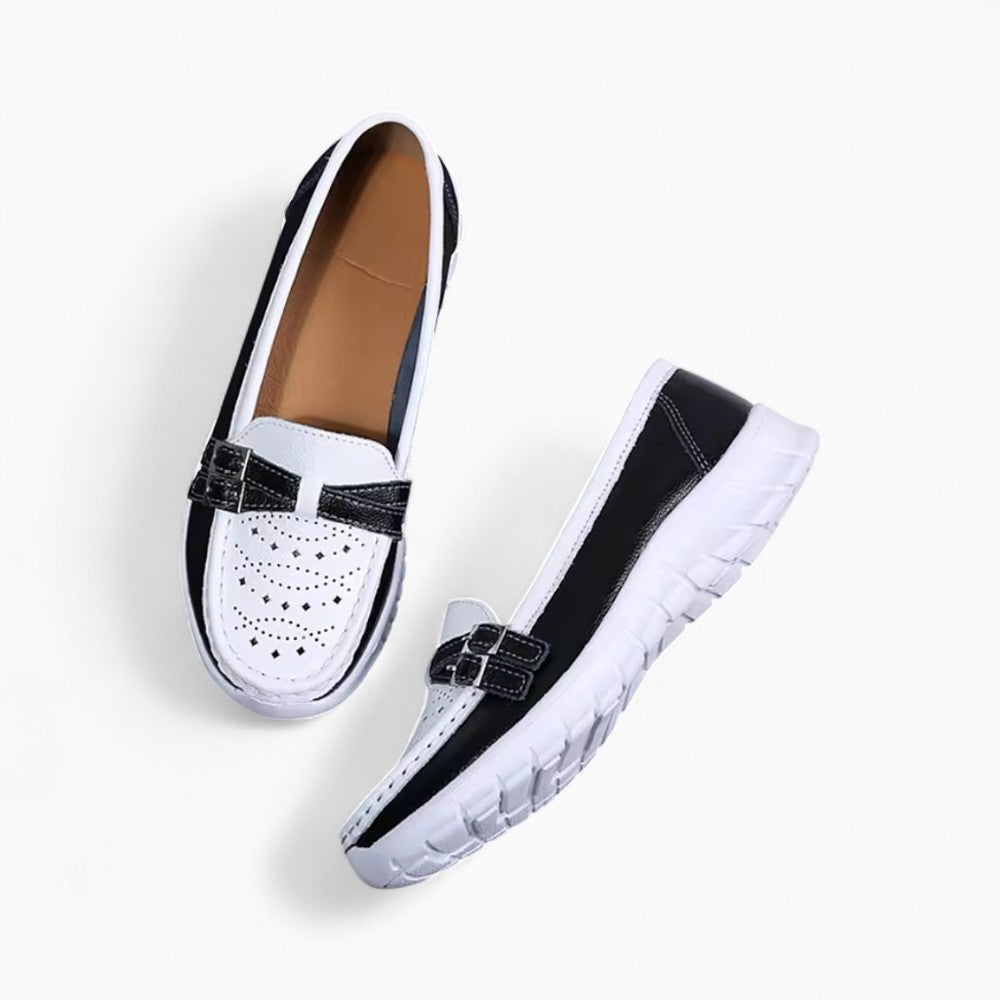 Mocassins Ouverts À Talons Compensés Pour Femme