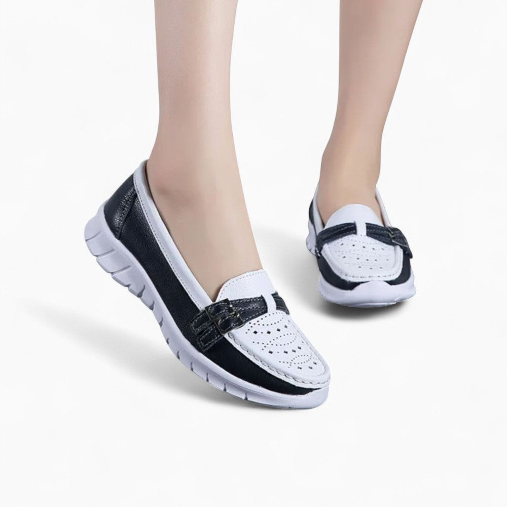 Mocassins Ouverts À Talons Compensés Pour Femme