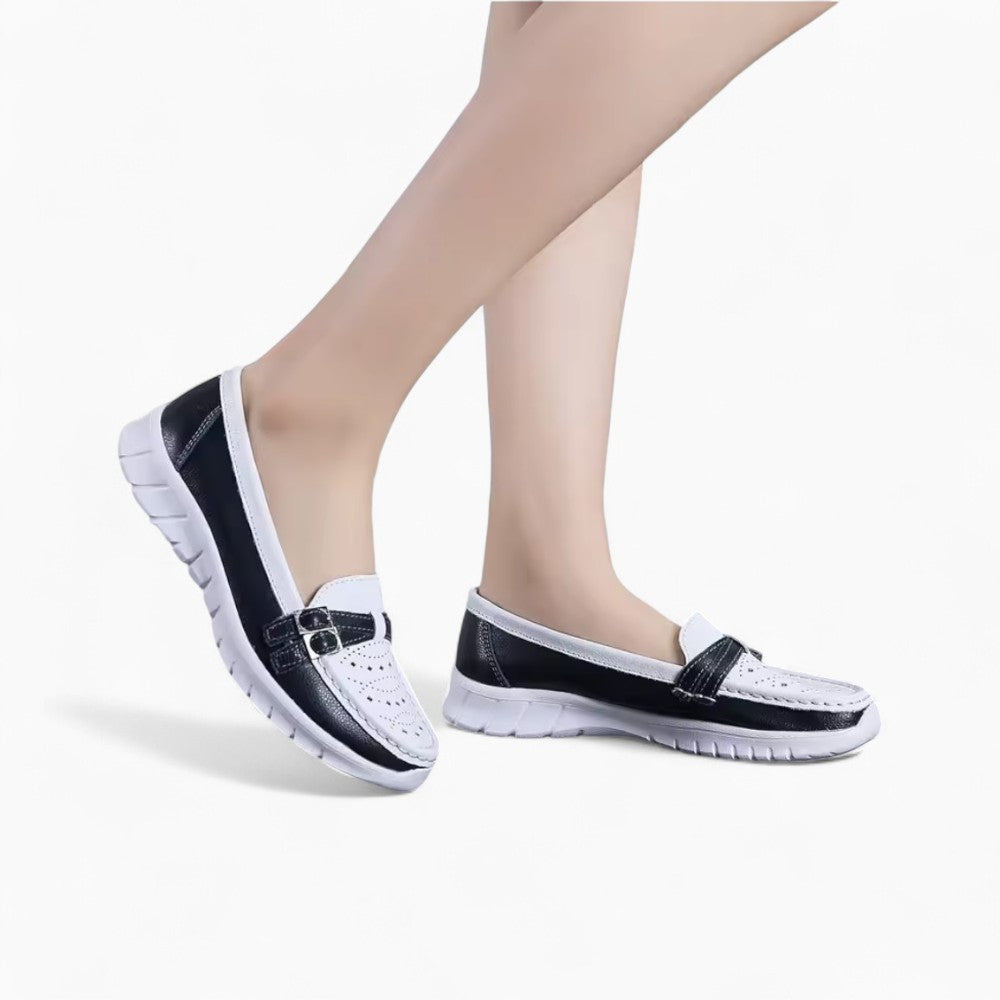 Mocassins Ouverts À Talons Compensés Pour Femme